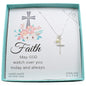 Cross and Crystal Pearl Necklace in Sterling Silver