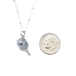 Pickleball Paddle and Ball Charm in Sterling Silver on a Satellite Chain. Gift for Pickleball Lover. Gift for Pickleball Player.