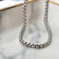 Swimmer Charm Necklace – Stainless Steel Oxidized Chain with Silver Toned Medal Pendant