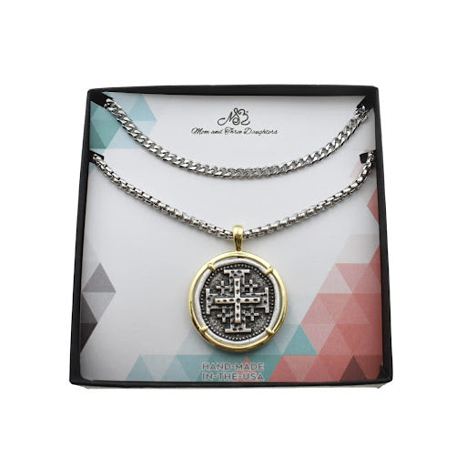 Jerusalem Crusader's Cross Necklace in Stainless Men's