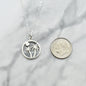 Palm Tree Beach Scene in Sterling Silver