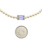 16th Birthday Crystal Pearl and Birthstone Necklace in Sterling Silver