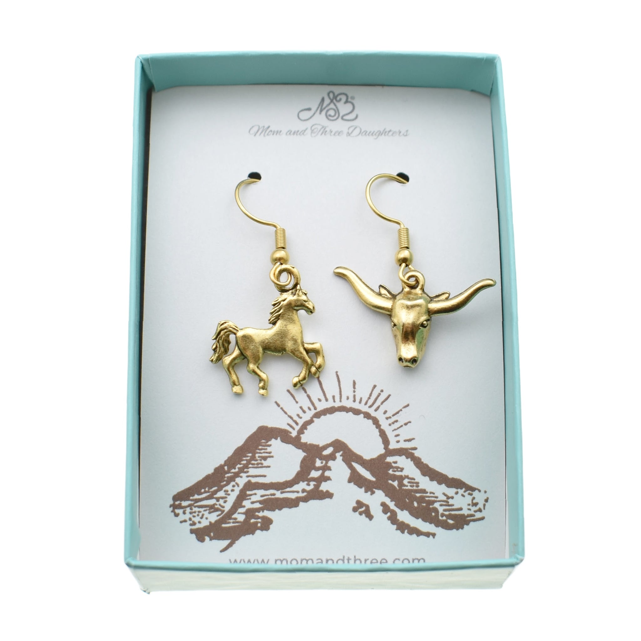 Western Earring Sets in Pewter. Cowboy Boot Earrings. Horse and Steer Head Earrings. Cowgirl Earrings. Earring Sets.