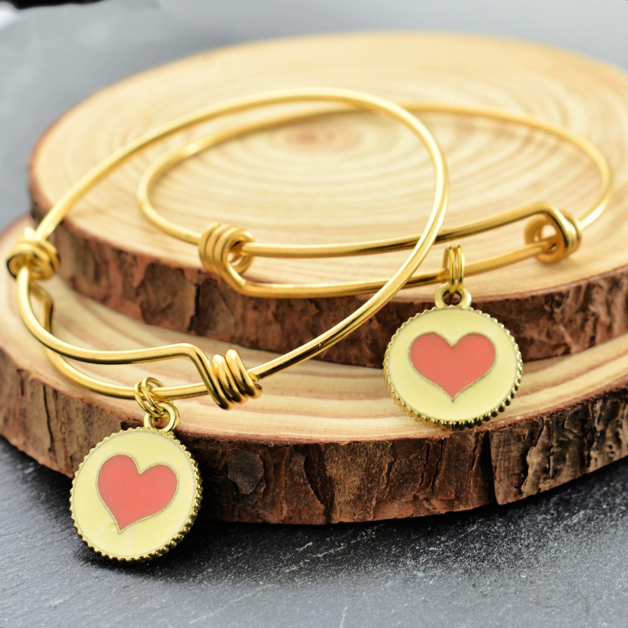 First Day of School Bracelet. Matching Mother and Daughter Bangle Bracelet.