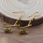Golf Club Earrings in Antique Silver Pewter or 24K Gold Plated Pewter