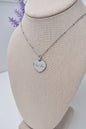Girl Mom Heart Pendant Necklace in Silver or Gold on an 18 Inch Stainless Satellite Chain. Heart Necklace. Girl Mom Necklace. Gift for Girl Mom.