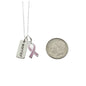 Breast Cancer Warrior Necklace in Sterling Silver