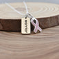 Breast Cancer Warrior Necklace in Sterling Silver