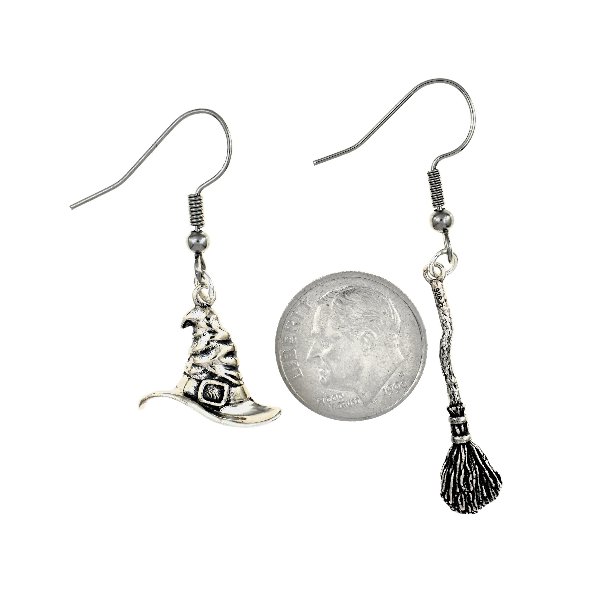 Witch Dangle Earrings for Women. Halloween Earrings.