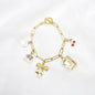 Build Your Own Custom Charm Bracelet for Women. Paperclip Chain. Gold Bracelet.