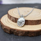 Swimmer Charm Necklace – Stainless Steel Oxidized Chain with Silver Toned Medal Pendant