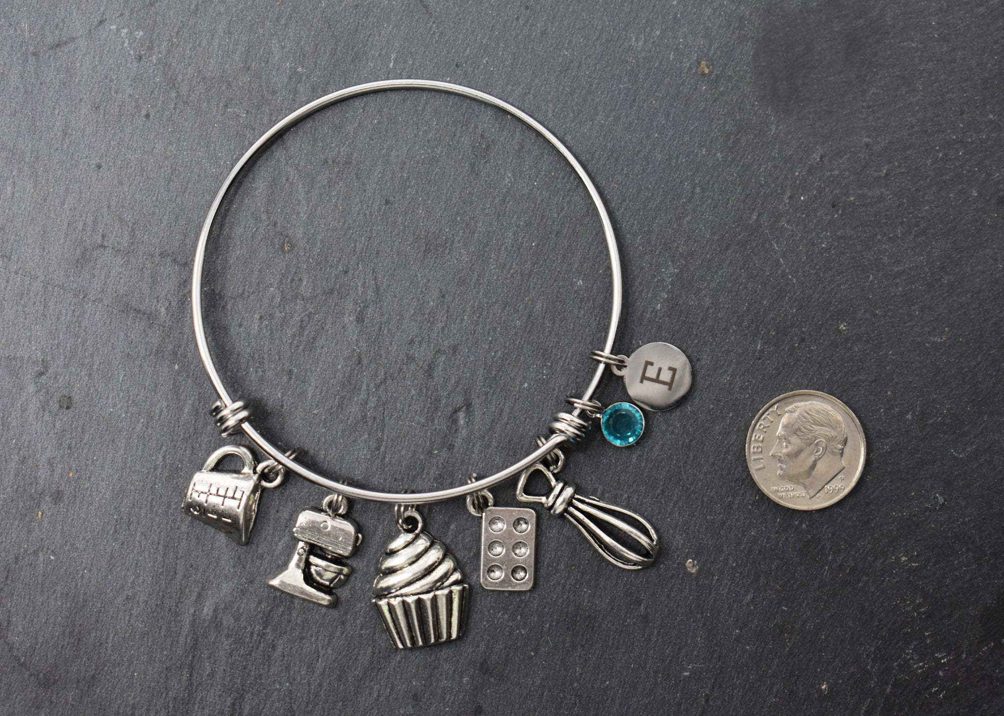 Baker Bangle Bracelet. Personalized Baker Gifts. Pastry Chef Gifts.