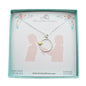 Sister Necklace. Sterling Silver Circle Charm with Bronze Heart Charm on a Sterling Silver Chain. Gift to Sister or Best Friend.