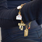 Build Your Own Custom Charm Bracelet for Women. Paperclip Chain. Gold Bracelet.