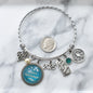 Happy Retirement Bangle Bracelet in Stainless Steel. Retirement Gift