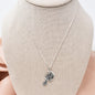 Mermaid on the Moon Pendant Suspended on a Cable Chain. Playful Mermaid Necklace.