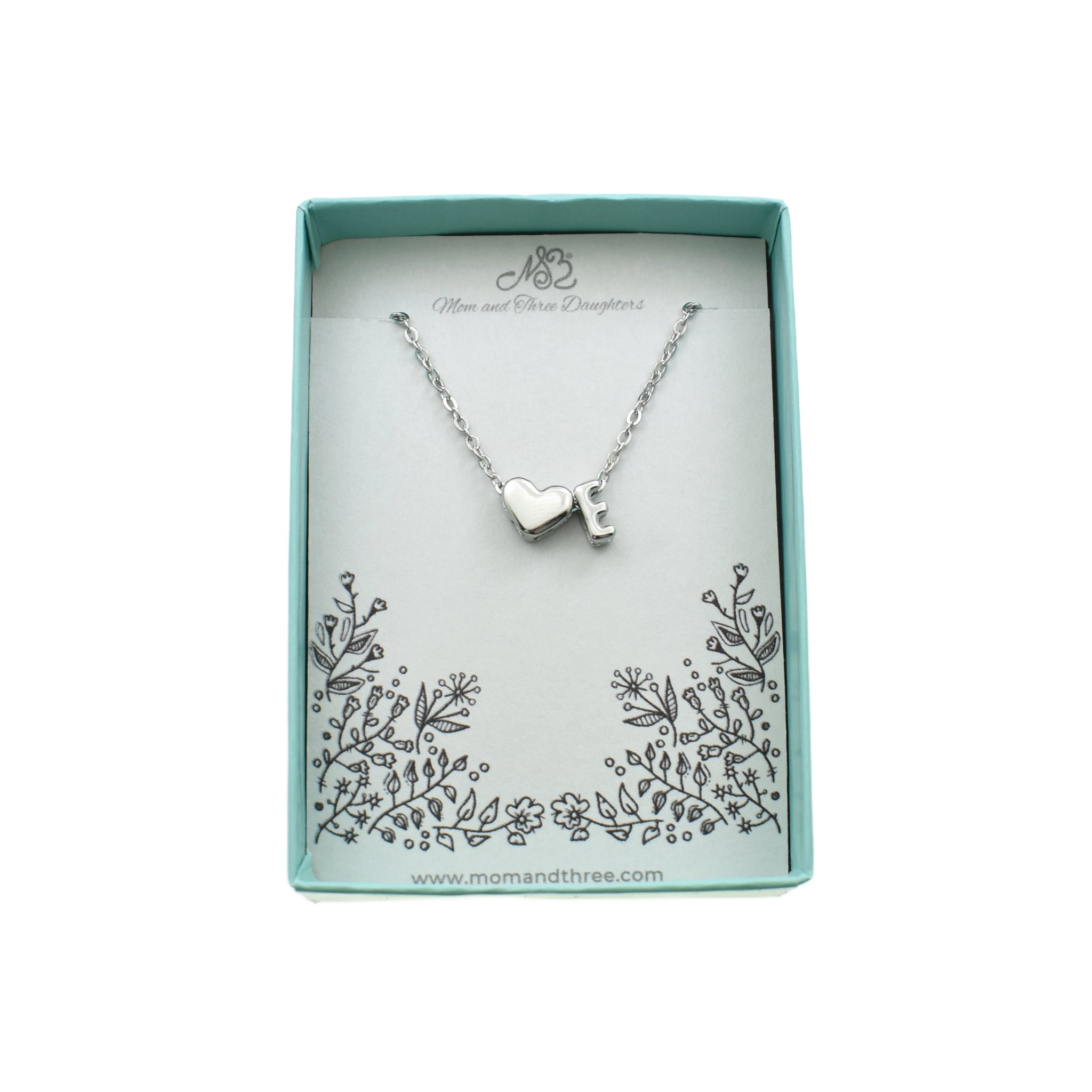 Bubble Letter Necklace In Gold or Silver on a Stainless Steel Cable Chain. Personalized Initial Necklace.