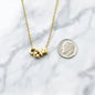 Bubble Letter Necklace In Gold or Silver on a Stainless Steel Cable Chain. Personalized Initial Necklace.
