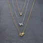 Bubble Letter Necklace In Gold or Silver on a Stainless Steel Cable Chain. Personalized Initial Necklace.