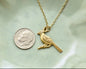 Cardinal Necklace in Gold Plated Pewter