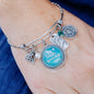 Happy Retirement Bangle Bracelet in Stainless Steel. Retirement Gift