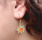 Gold Western Earring Sets in Gold Plated Zinc Alloy Metals. Cowboy Boot Earrings. Cactus and Bull Head Earrings. Enamel Sun Earrings.