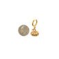 Bronze Dimensional Pumpkin Huggie Earrings for Women.