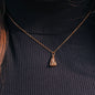 Bronze Ghost Necklace on a Gold Filled Cable Chain. Halloween Jewelry. Halloween Necklace.