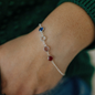 Personalized Crystal Birthstone Bracelet for Mother. Gift to Mom.