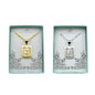 Initial Necklace in Silver Plated Metal or Gold Plated Metal. Square Block Letter Necklace. Letter Necklace.