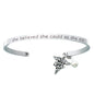 Nurse Practitioner Cuff Bracelet in Stainless Steel