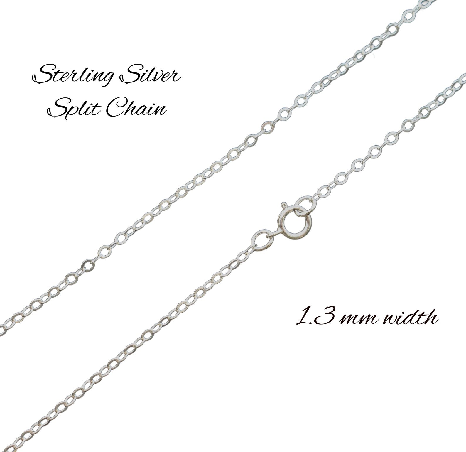 Two Interlocking Hearts in Sterling Silver Suspended on an 18 Inch Sterling Silver Split Chain.