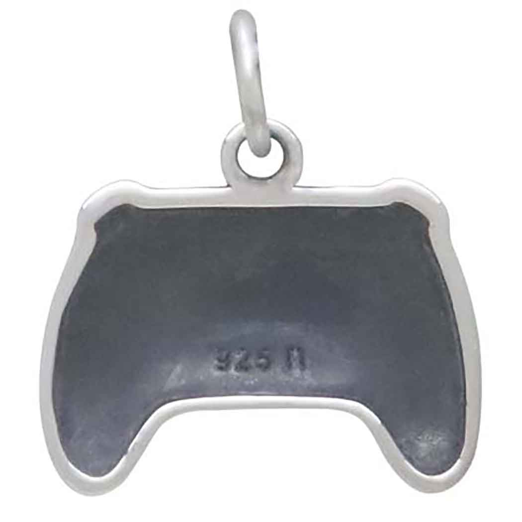 Video Game Controller Necklace in Sterling Silver on a Sterling Silver Cable Chain. Gamer Necklace.