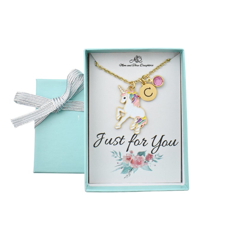 Personalized Unicorn Necklace. Stainless Steel. Little Girls Jewelry. Unicorn Gifts