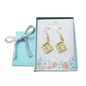 Bingo Earrings in 24k Gold Plated Pewter