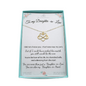 Daughter in Law Infinity Heart Necklace in 24k Gold Plated Sterling Silver