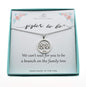 Sister to Be Tree of Life Necklace in Gold Toned Stainless Steel