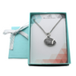 Football Necklace in Silver Plated Pewter and Stainless Steel