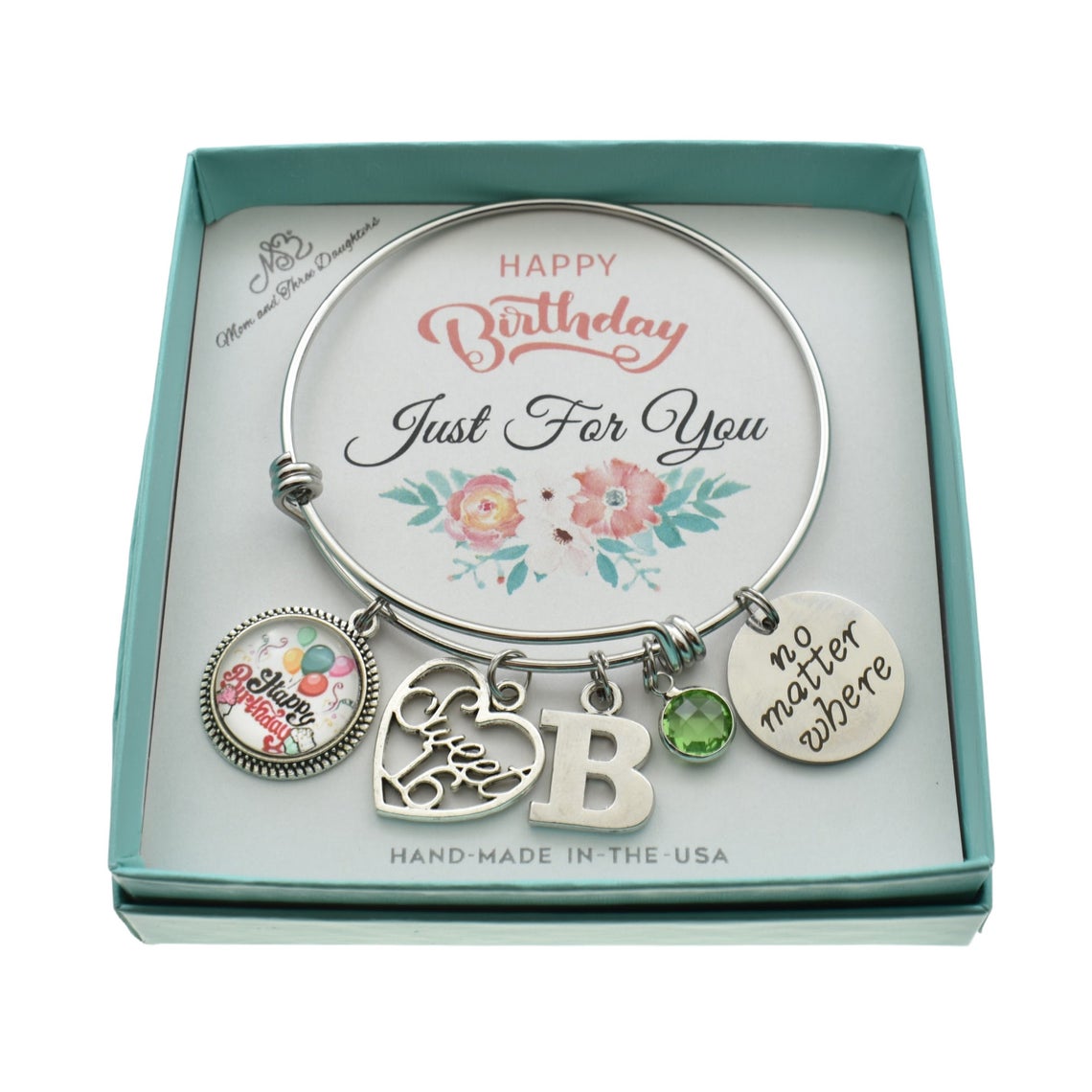 16th Birthday Bangle Bracelet is Stainless Steel