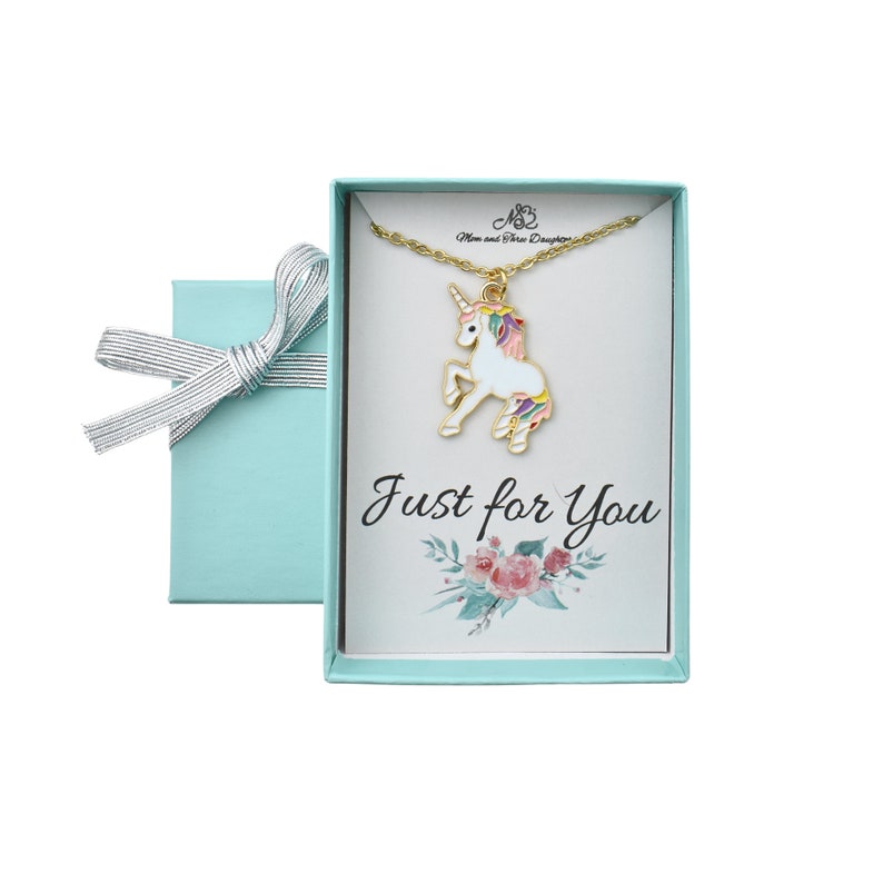 Personalized Unicorn Necklace. Stainless Steel. Little Girls Jewelry. Unicorn Gifts