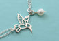 Double Strand Hummingbird Bracelet in Sterling Silver