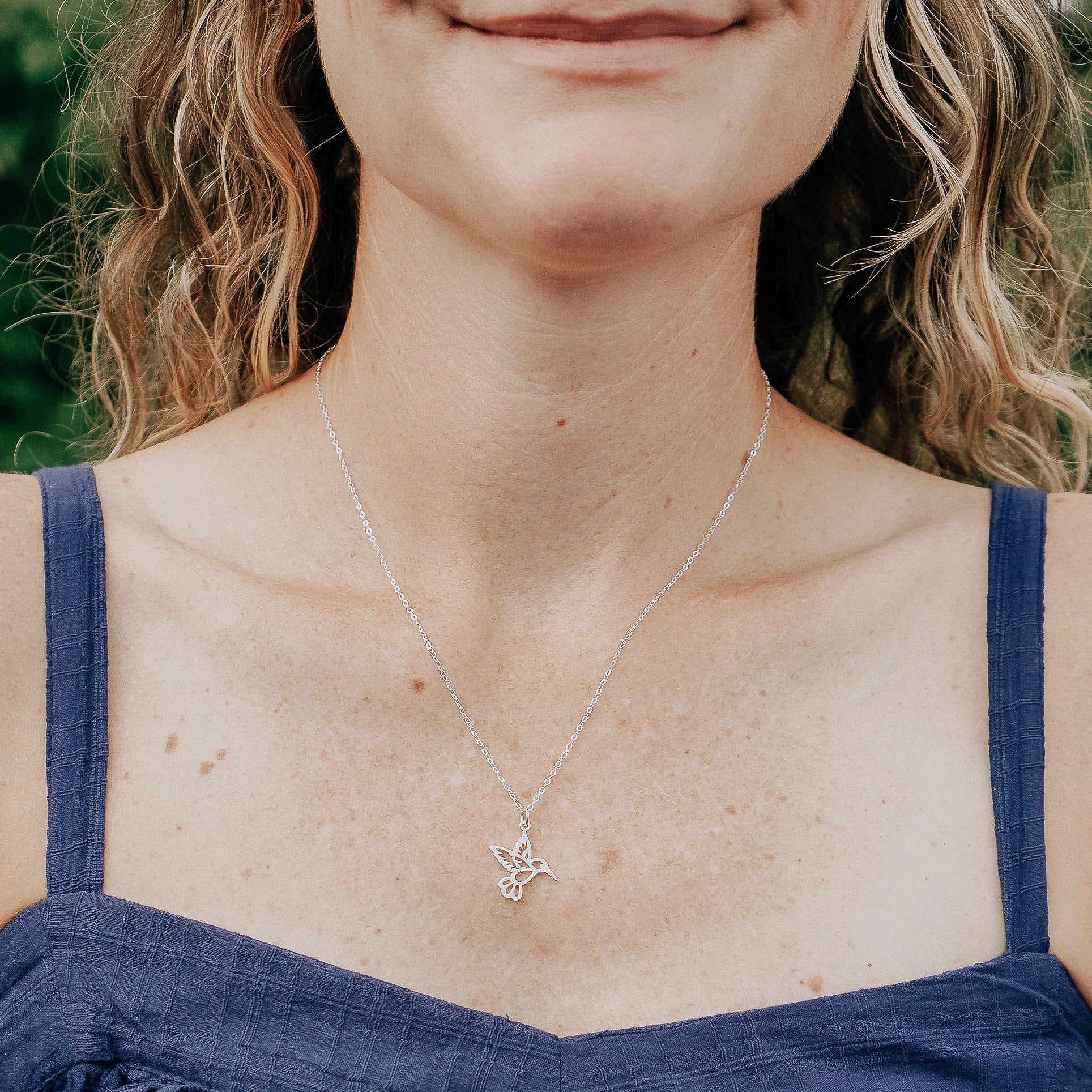Hummingbird Necklace in Sterling Silver - Buy with Prime