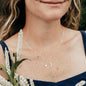 Daughter in Law Circle and Heart Necklace in Sterling Silver and Bronze