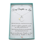 Daughter in Law Circle and Heart Necklace in Sterling Silver and Bronze