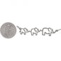 Mom and Two Baby Elephants Necklace in Sterling Silver