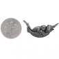 Mom and Baby Otter Necklace in Sterling Silver