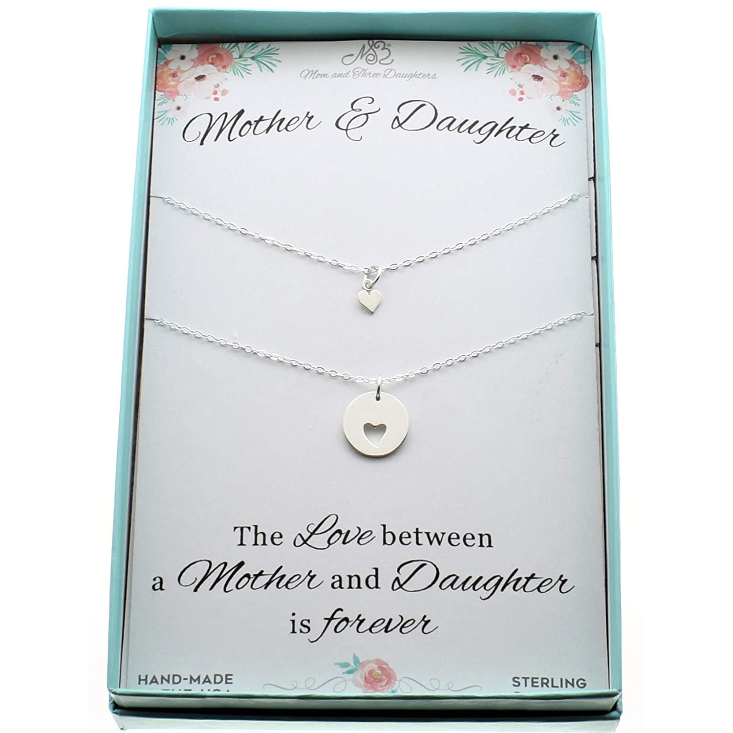 Mother Daughter Heart Necklace - Two Hearts Interlocked Necklace – KindPaw  Online