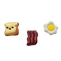 Small Egg, Bacon, French Toast Polymer Clay Magnets. Breakfast Set of 3.