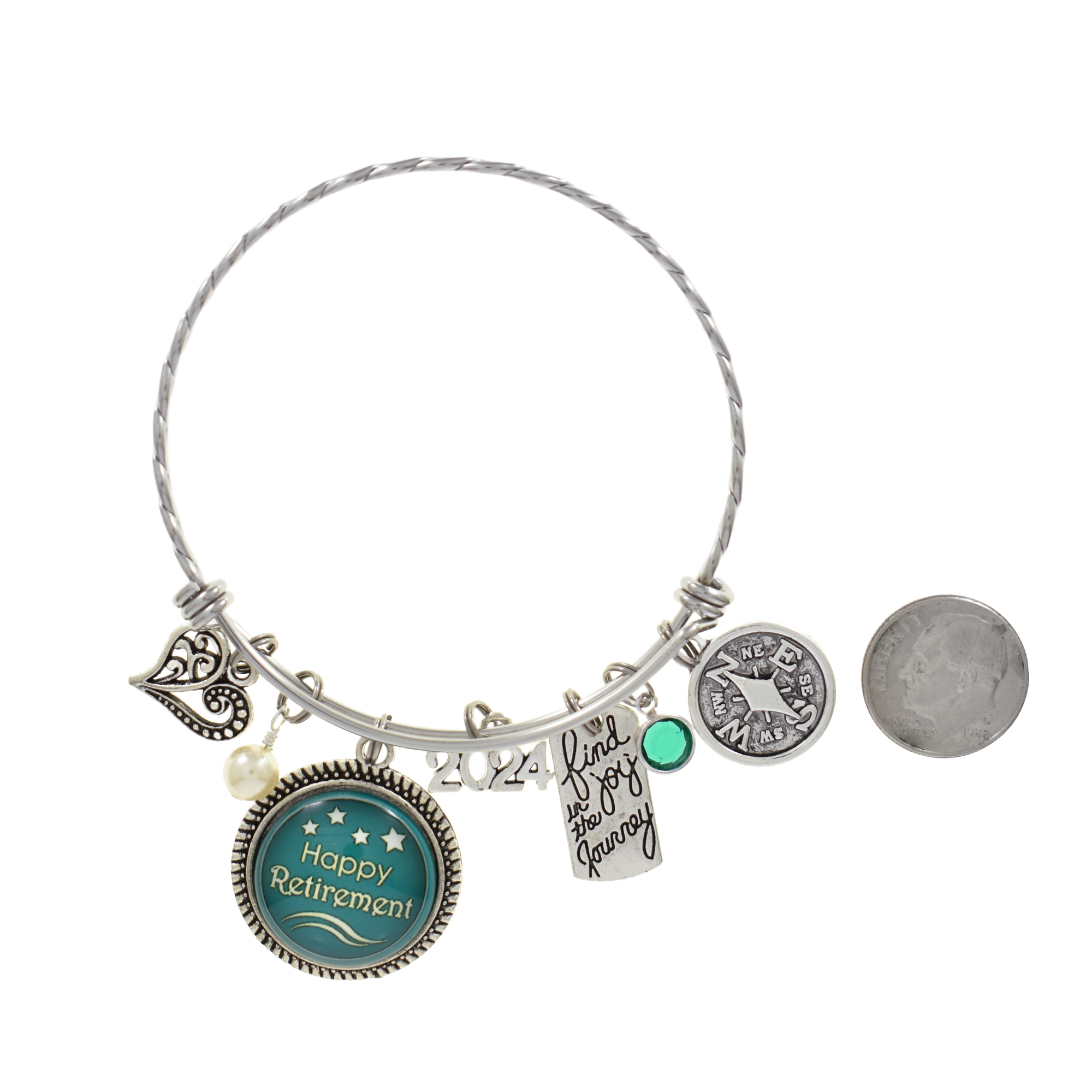 Retirement 2025 charm bracelet
