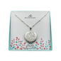 Floral Photo Locket Necklace in Stainless Steel. Personalized Locket. Engraved Personalized Locket.